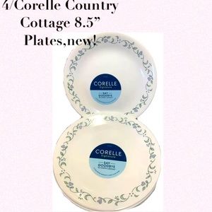 Corelle Country Cottage 4 set Plates 8.5”